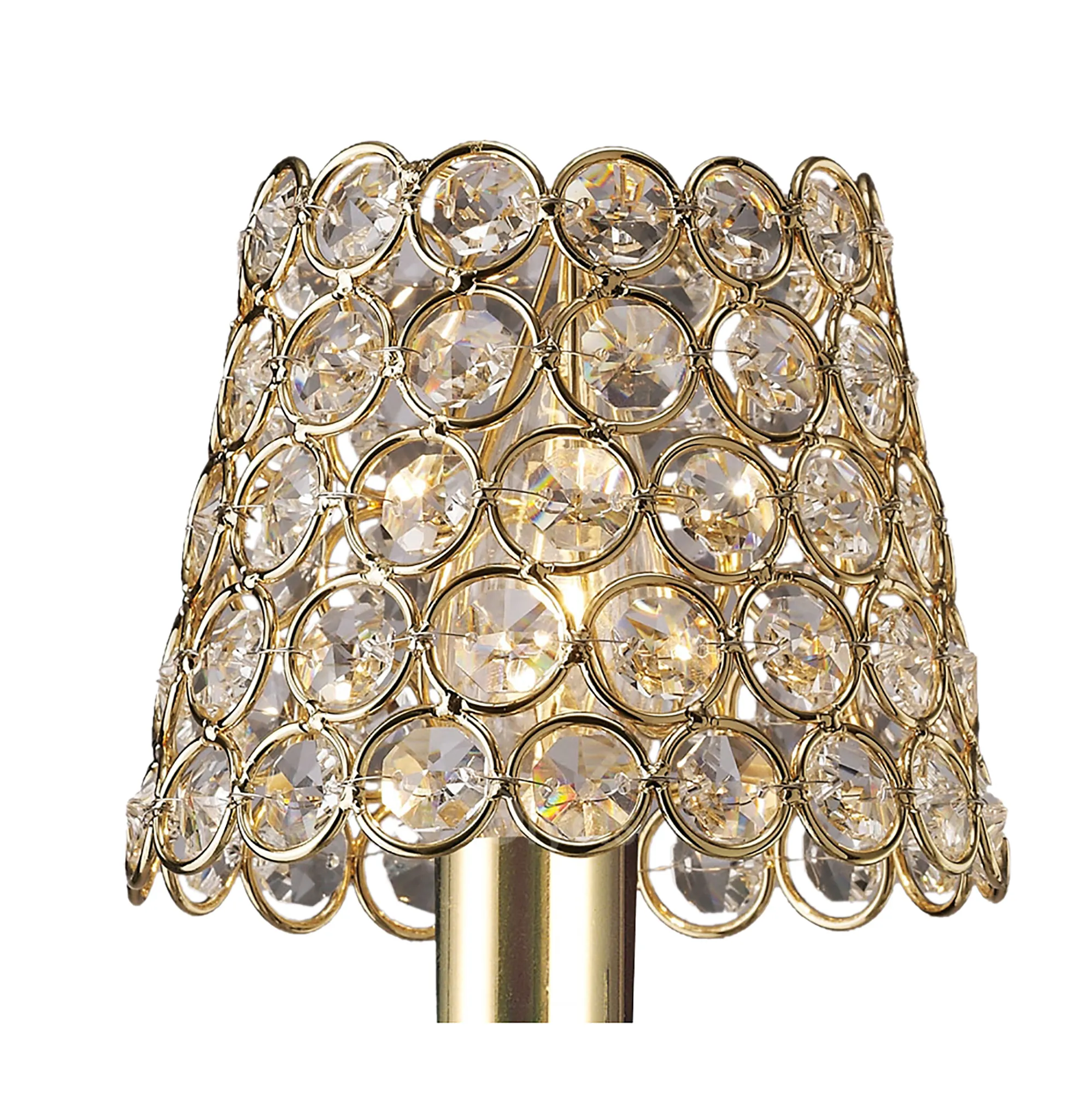 ILS10702  Crystal Ring Clip-On Shade French Gold